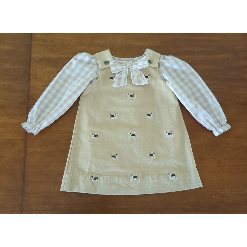 The Beaufort Bonnet Company Girl Juliette Jumper dress with Top Set size 5T NEW